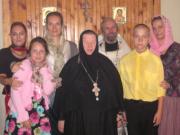 Стоговы со своими детьми и  матушкой Михайлой иереем Щановым в Лыскове в 2012 году, фото Ирины Наумовой