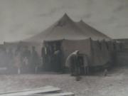 Фотография палатки первостроителей города Кстова в местном музее
