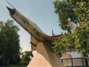 Макет самолета МИГ-21 перед Домом культуры им.В.П.Чкалова, фото Галины Филимоновой
