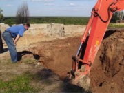 На месте строительства храма в Лапшанге, фото предоставлено Сергеем Легченковым
