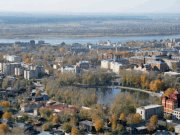 Панорама современного Томска. Белое озеро. Фото Павла Рачковского
