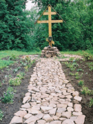 Поклонный крест установлен на месте разрушенного Никольского храма, фото предоставлено Галиной Цыгановой