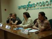 Пресс-конференция фонда «Дать Понять» в ИА «Интерфакс-Поволжье», апрель 2008 года, фото Ольги Новоженовой